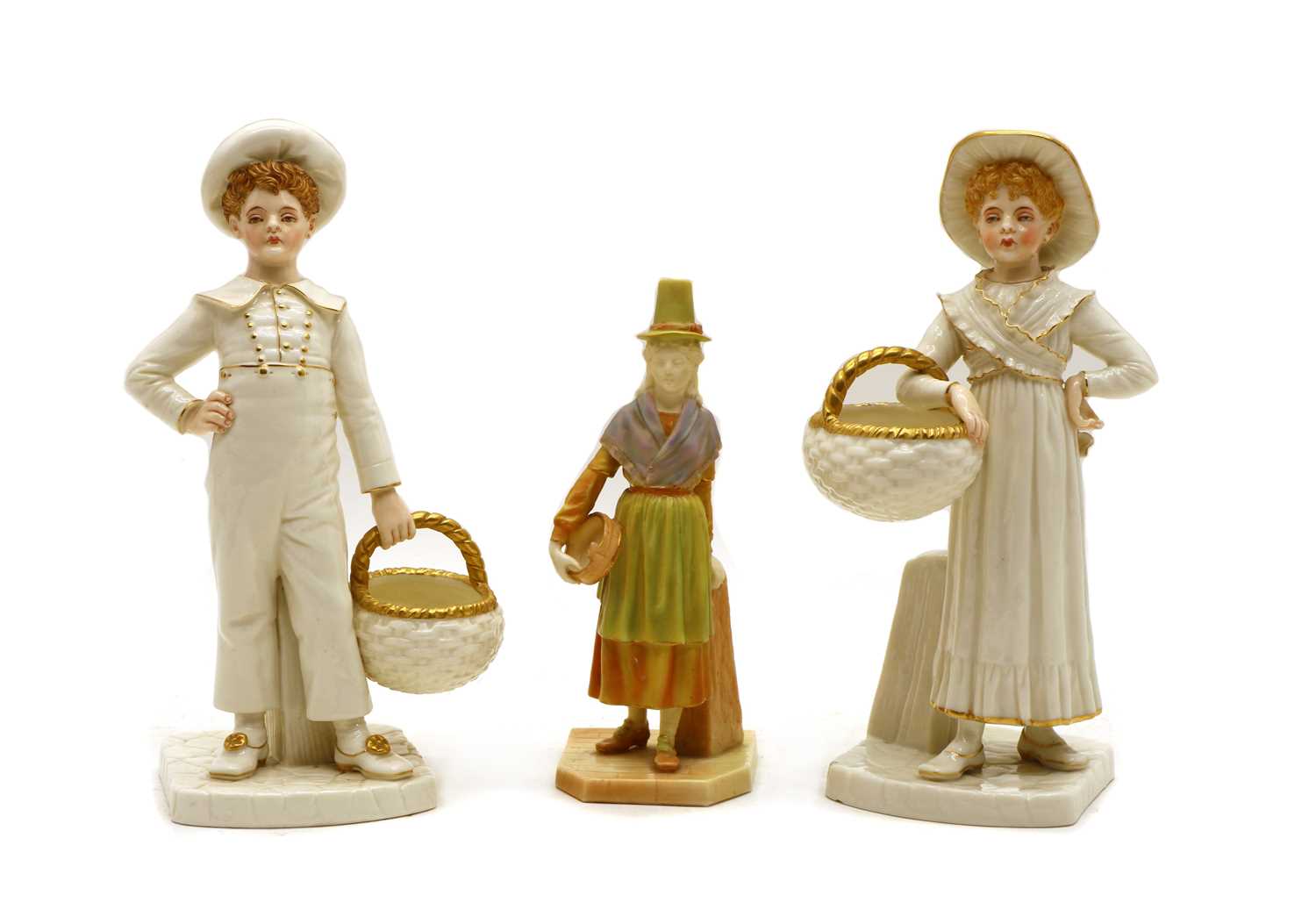 Lot 95 - A pair of Royal Worcester porcelain figures