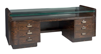 Lot 159 - A French Art Deco Macassar ebony desk