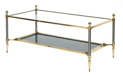 Lot 419 - A brass and chrome coffee table