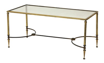 Lot 508 - A brass and chrome coffee table