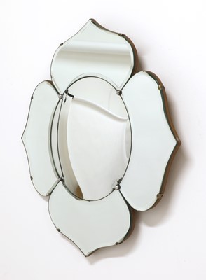 Lot 307 - An Art Deco flower mirror