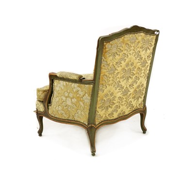 Lot 503 - A painted and gilt armchair