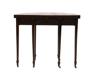 Lot 475 - An Edwardian mahogany and satinwood inlaid card table