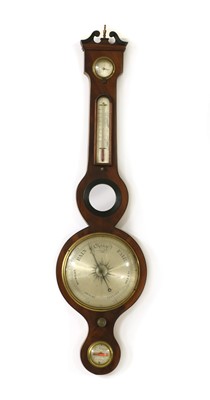 Lot 481 - A mid 19th century mahogany wall barometer