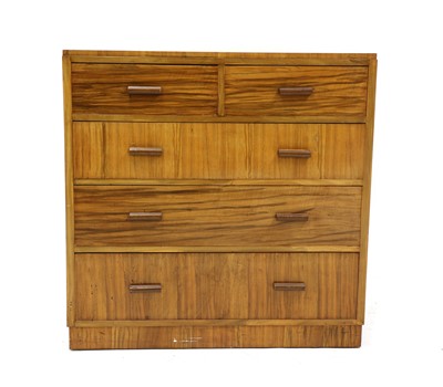 Lot 478 - An Art Deco walnut chest of drawers