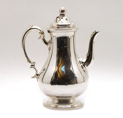 Lot 58 - An early Victorian silver coffee pot
