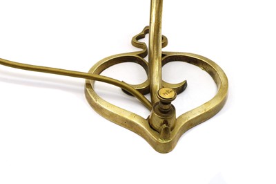 Lot 180 - An Art Nouveau brass table lamp