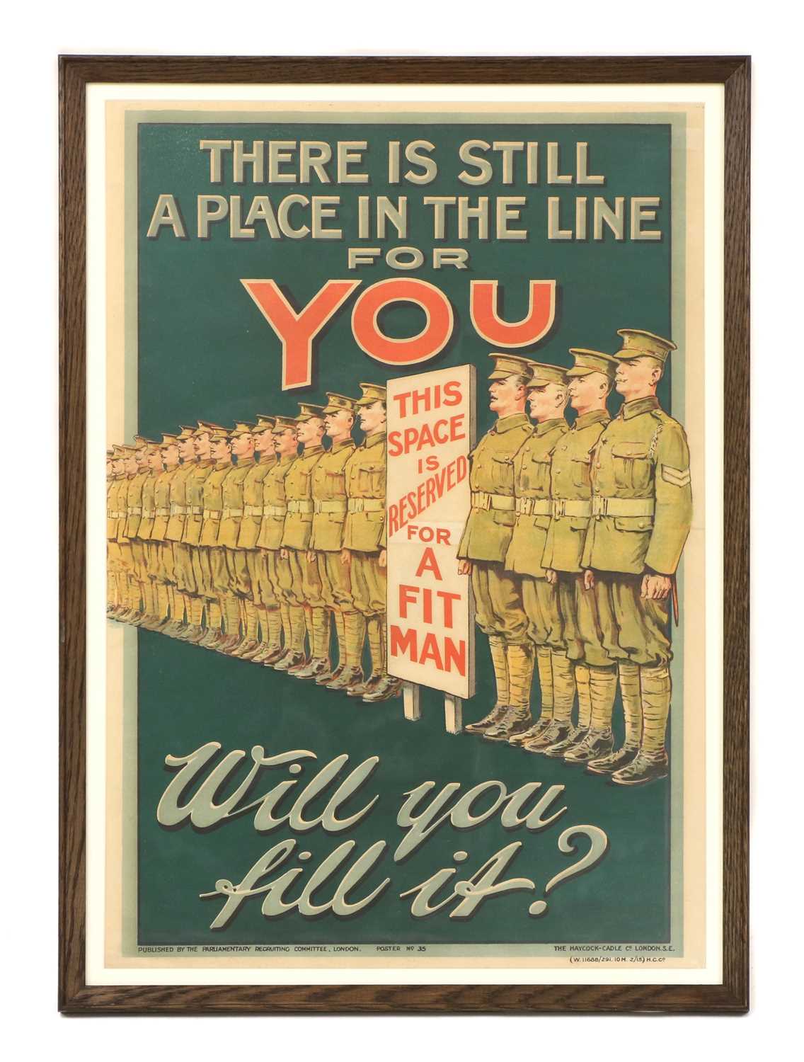 Lot 340 - A group of two WW1 recruitment or propaganda
