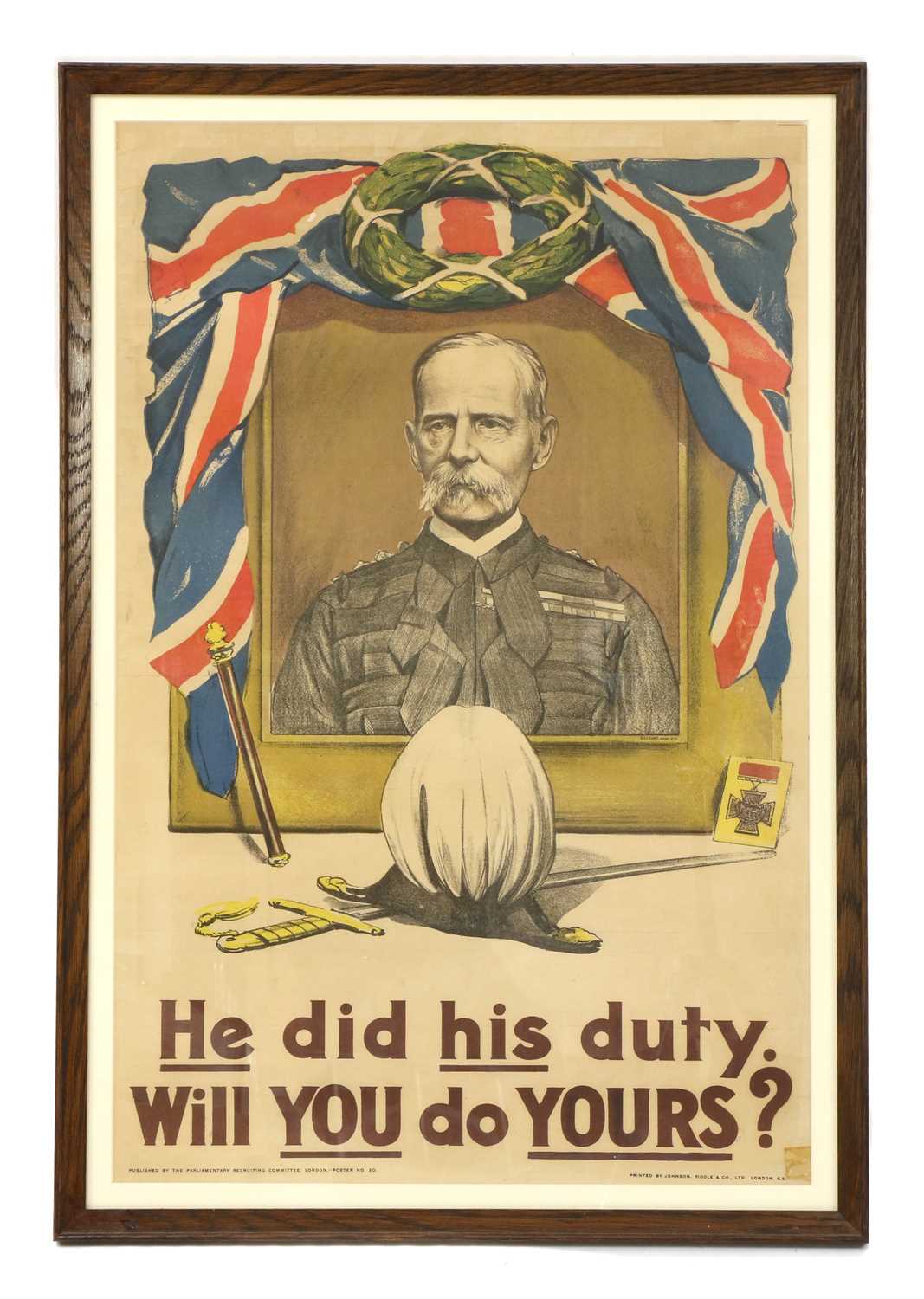 Lot 341 - A WWI recruitment or propaganda poster