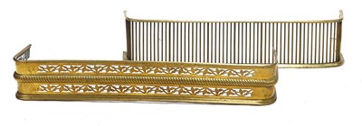 Lot 455 - A 19th century brass rail fender