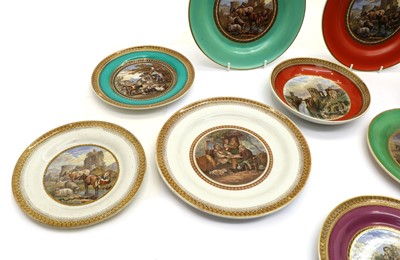 Lot 182 - A collection of thirteen 19th century Pratt ware plates