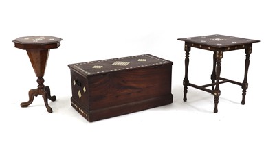 Lot 523 - An shell inlaid trunk