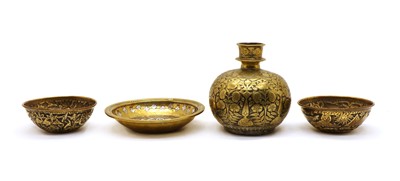 Lot 248 - A North Indian brass hookah base