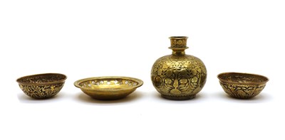 Lot 248 - A North Indian brass hookah base
