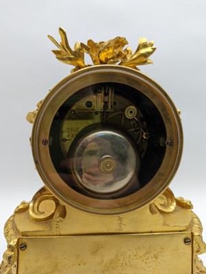 Lot 230 - A 19th Century French gilt bronze and porcelain mounted clock
