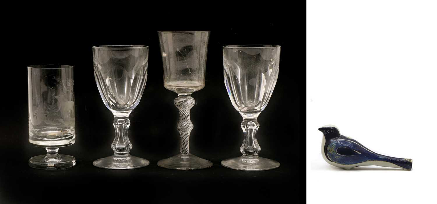 Lot 215 - An 18th century drinking glass