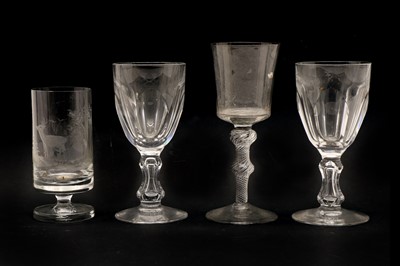 Lot 215 - An 18th century drinking glass