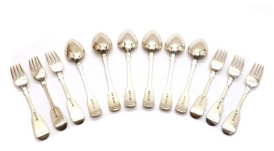 Lot 49 - A collection of silver flatware
