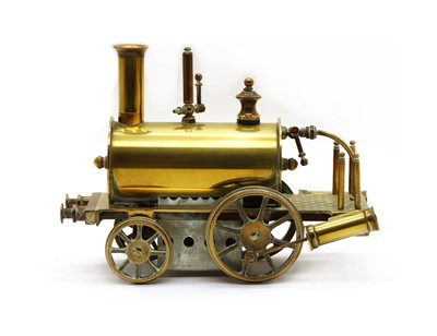 Lot 288 - A brass model steam engine