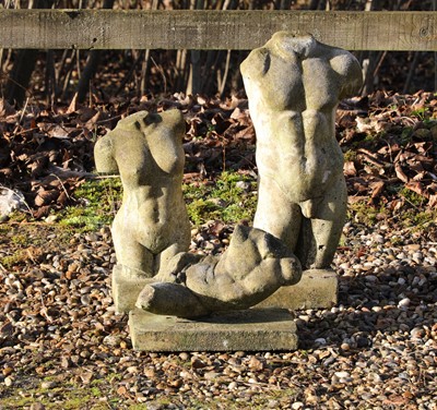 Lot 530 - Three composite stone garden sculptures
