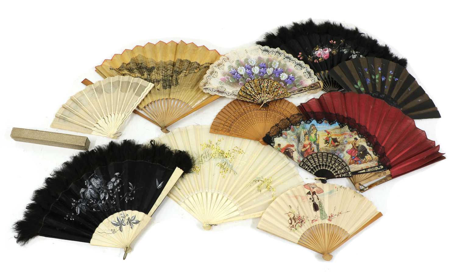 Lot 271 - A collection of eleven miscellaneous fans