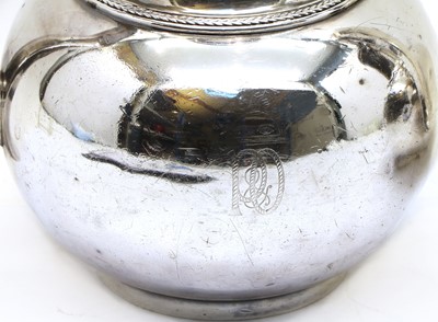 Lot 79 - A pair silver plated hot water jugs
