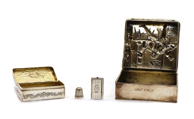 Lot 72 - A continental silver boxes
