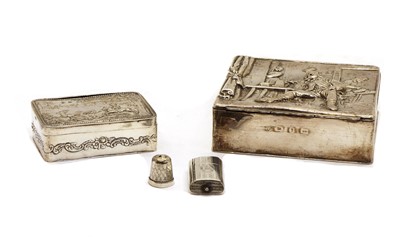 Lot 72 - A continental silver boxes
