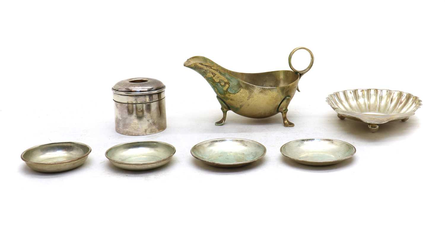 Lot 65 - A silver sauce boat