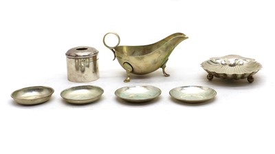 Lot 65 - A silver sauce boat