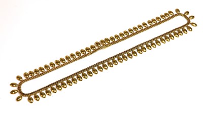 Lot 39 - A Victorian gold fringe necklace