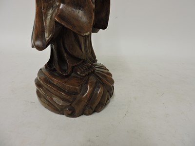 Lot 113 - A Chinese wood carving