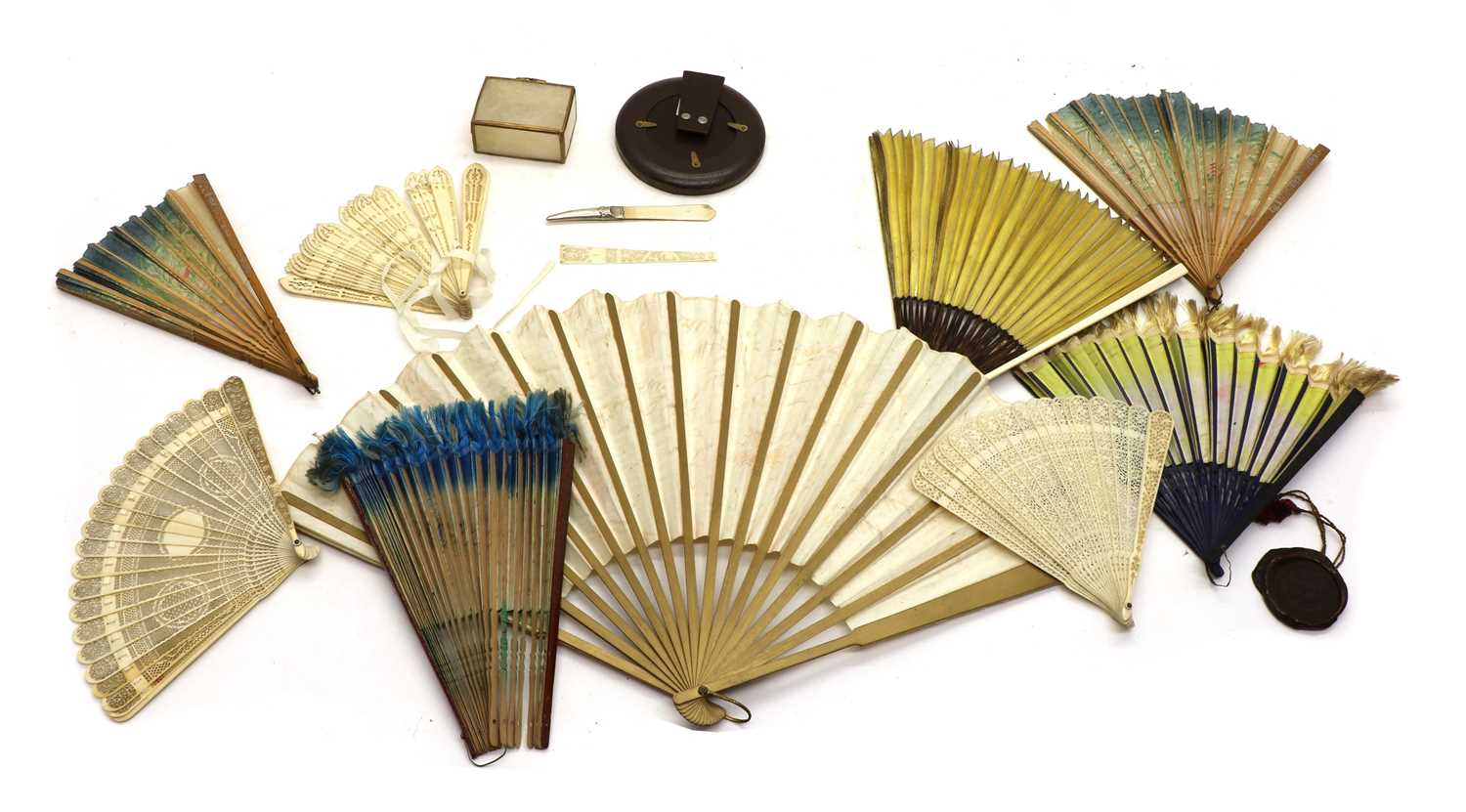 Lot 124 - A collection of fans,