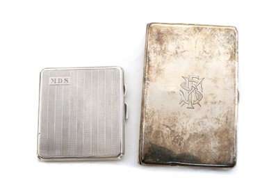 Lot 23 - A silver cigarettes case