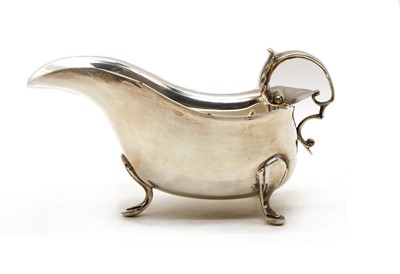 Lot 9A - A George III style silver sauce boat