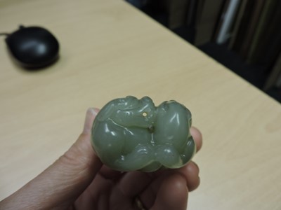 Lot 148 - A Chinese jade carving