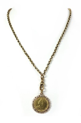 Lot 345 - A sovereign pendant and chain