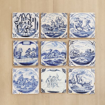 Lot 180 - A small collection of English delft tiles