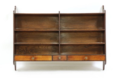 Lot 541 - A mahogany hanging mahogany shelf