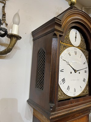 Lot 598 - A George III mahogany longcase clock