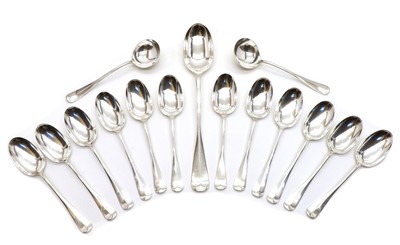 Lot 11 - A matched set of silver cutlery