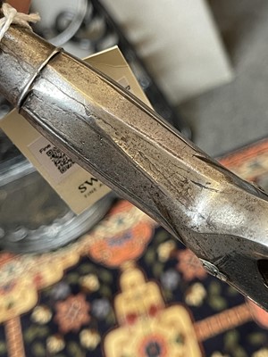 Lot 740 - A steel Pulwar sword