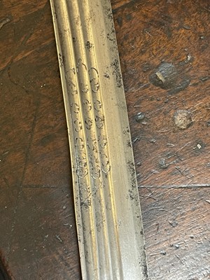 Lot 740 - A steel Pulwar sword