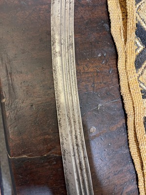 Lot 740 - A steel Pulwar sword