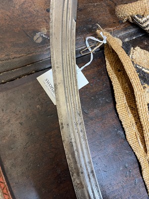 Lot 740 - A steel Pulwar sword