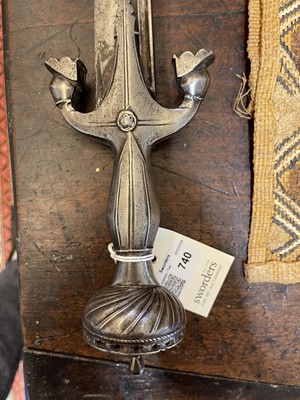 Lot 740 - A steel Pulwar sword