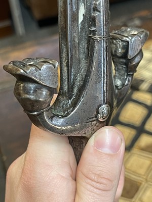 Lot 740 - A steel Pulwar sword