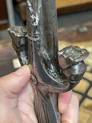Lot 740 - A steel Pulwar sword