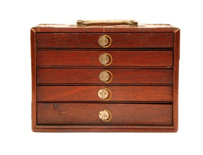 Lot 119 - A cased mahogany mahjong set