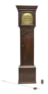 Lot 456 - A 19th century oak cased 30 hour longcase clock